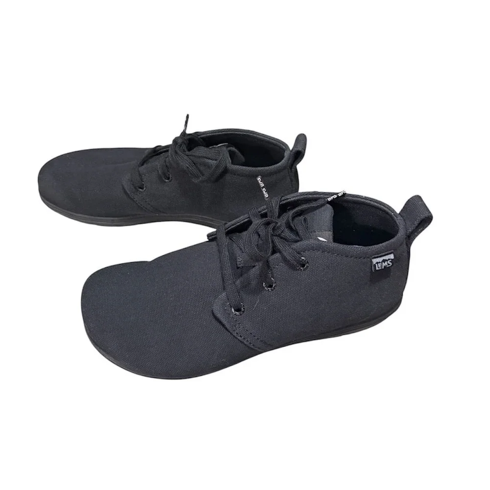 Lems Chukka Canvas Vegan Unisex 8.5M/10W Blackout Excellent Barefoot Zero Drop
